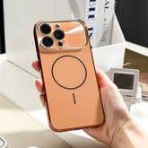 Plating Magnetic Crystal Lens Phone Case